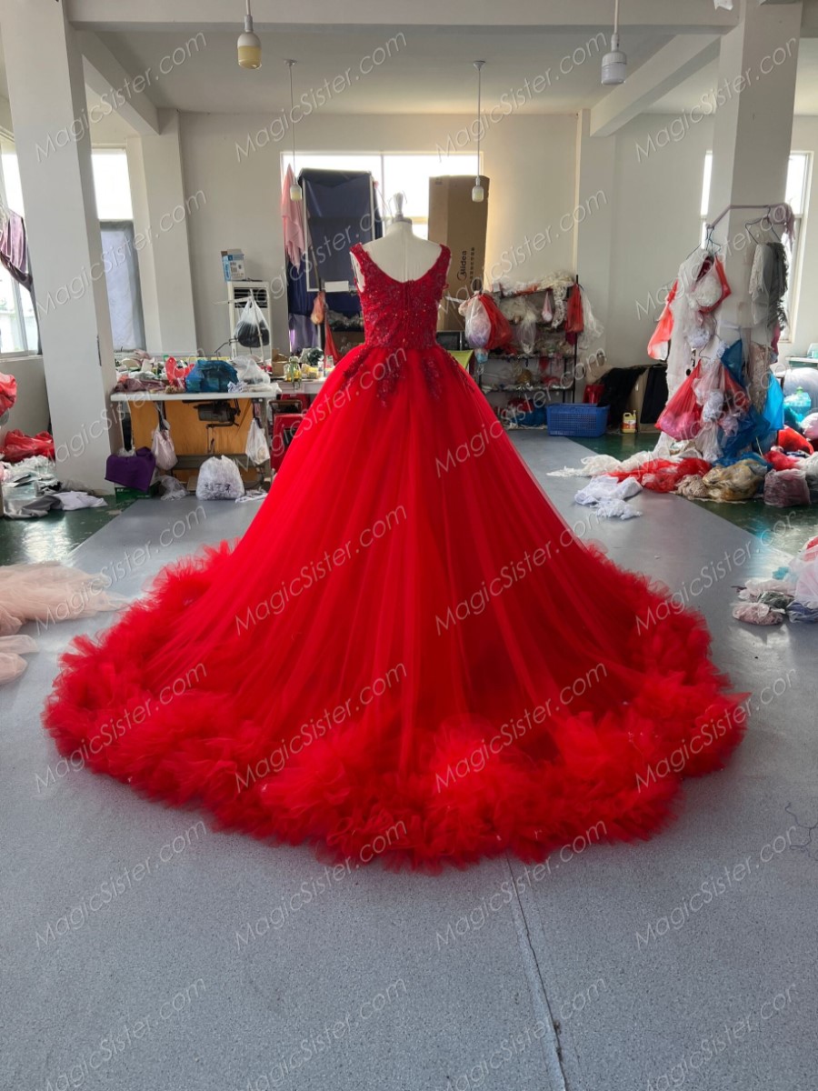 Instock red Quinceanera dresses