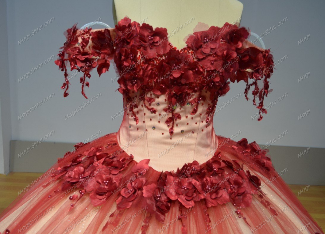 Instock 3D Flowers Quinceanera dresses
