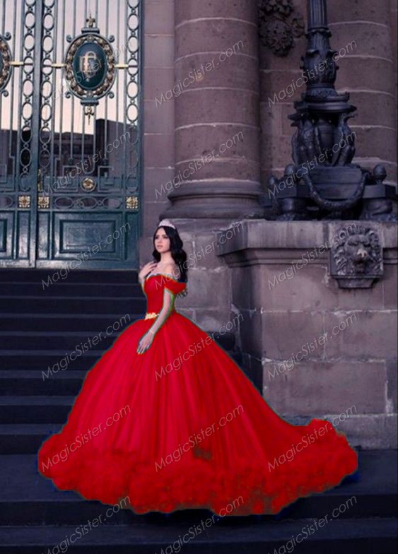 Red quinceanera dresess