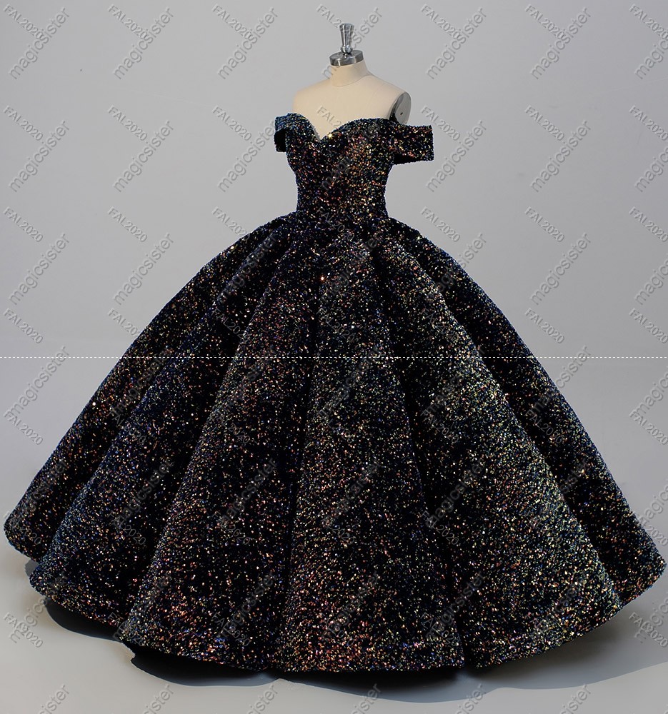 Instock Factory Wholesale Sequined Luxury Quinceanera Dress