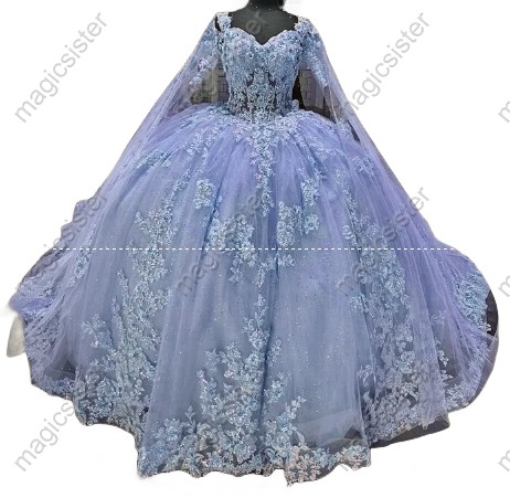 Pretty Princess Ruffled Quinceanera Dress