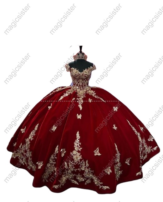 Luxury Factory Wholesale Velvet Quinceanera Dress