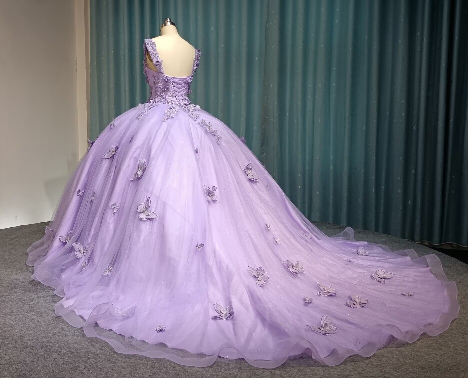 Instock Fairytale Butterfly Quinceanera Dress