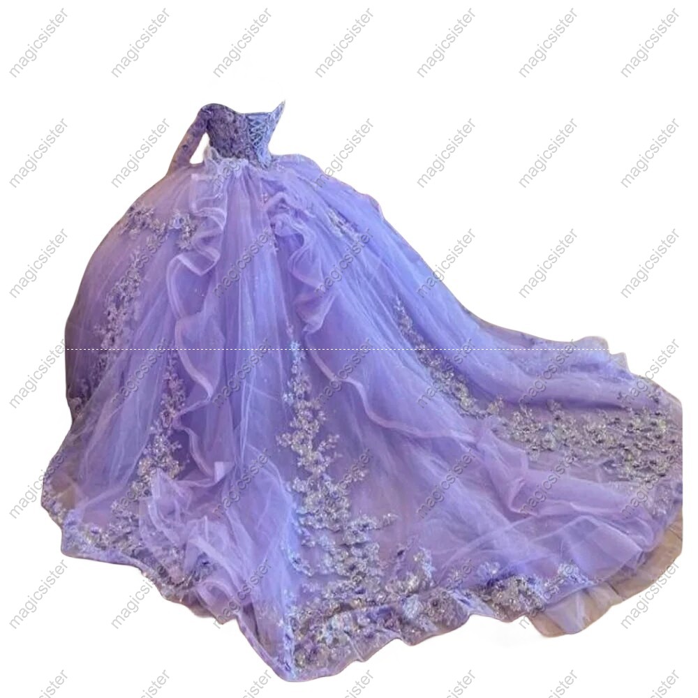 Factory Wholesale Pretty Princess Ruffled Quinceanera Dress