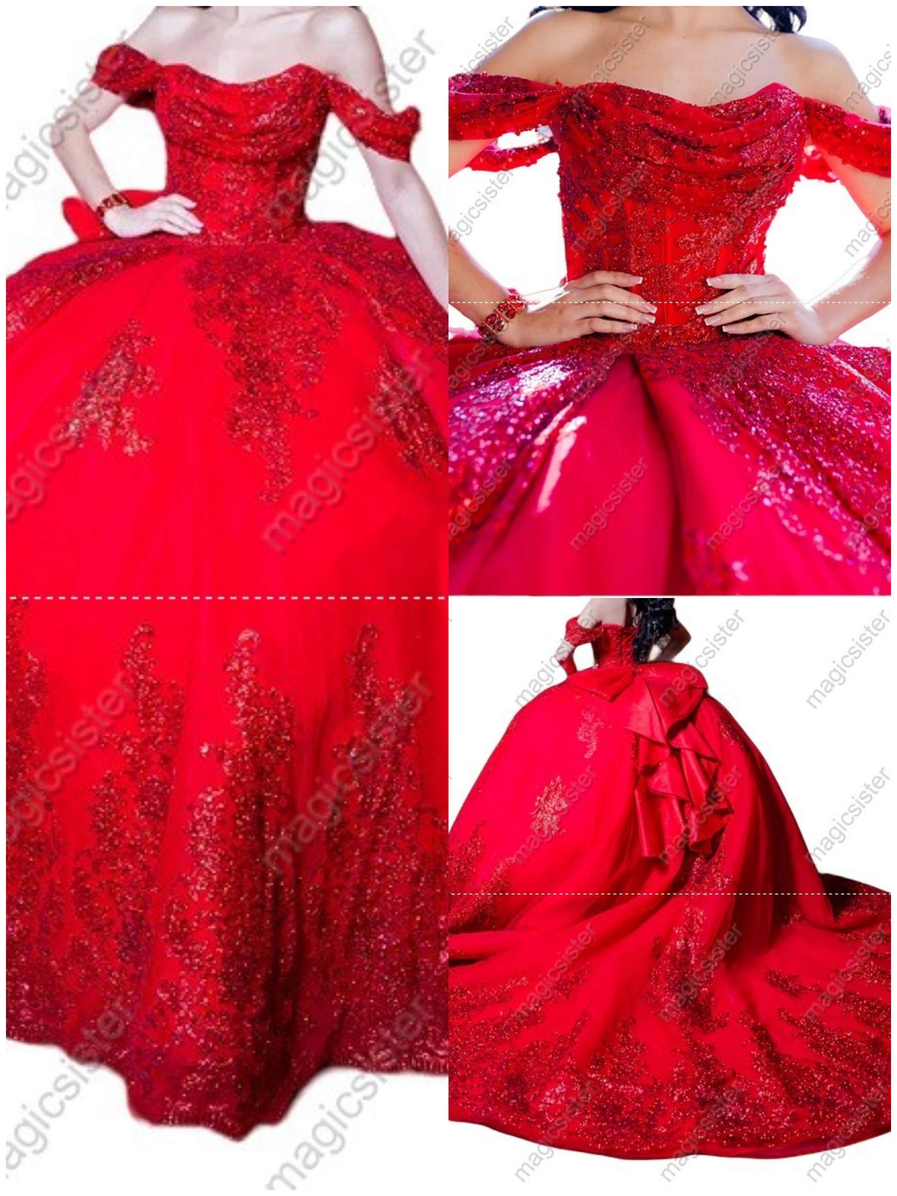 Luxury Glitter Appliques Factory Wholesale Quinceanera Dress