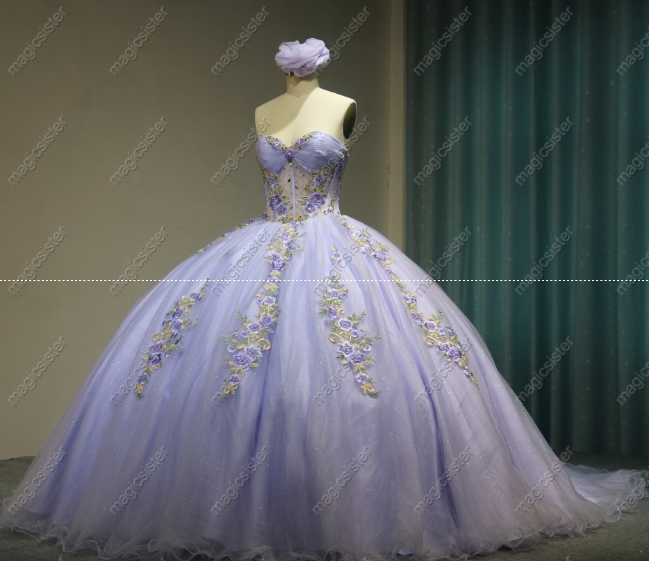 Luxury Factory Wholesale Puff Sleeves Quinceanera Dress