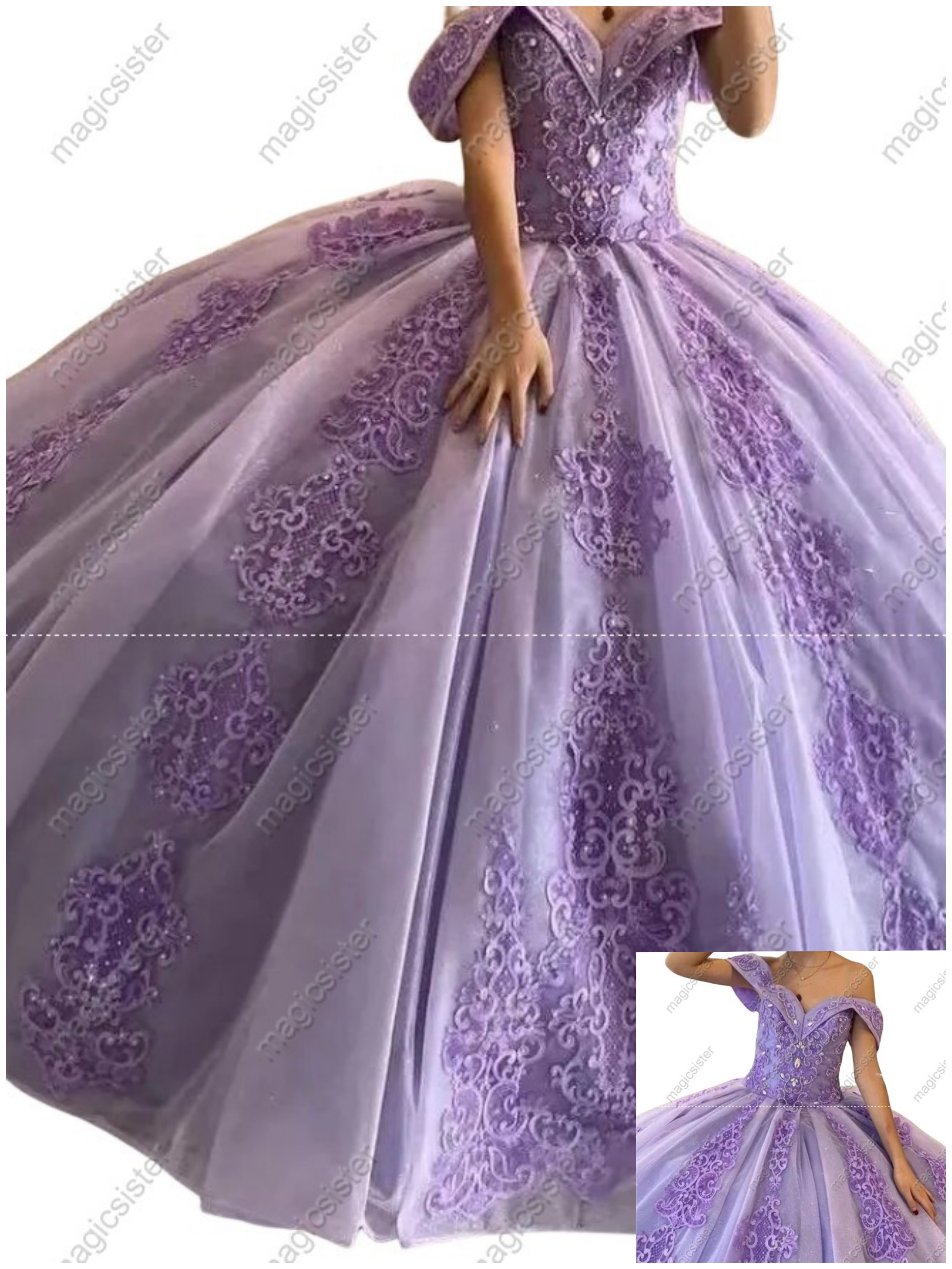 Elegant Lace Appliques Quinceanera Dress