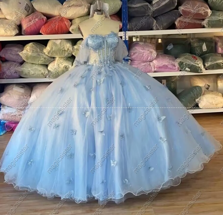 Topselling Princess Butterfly Quinceanera Dress