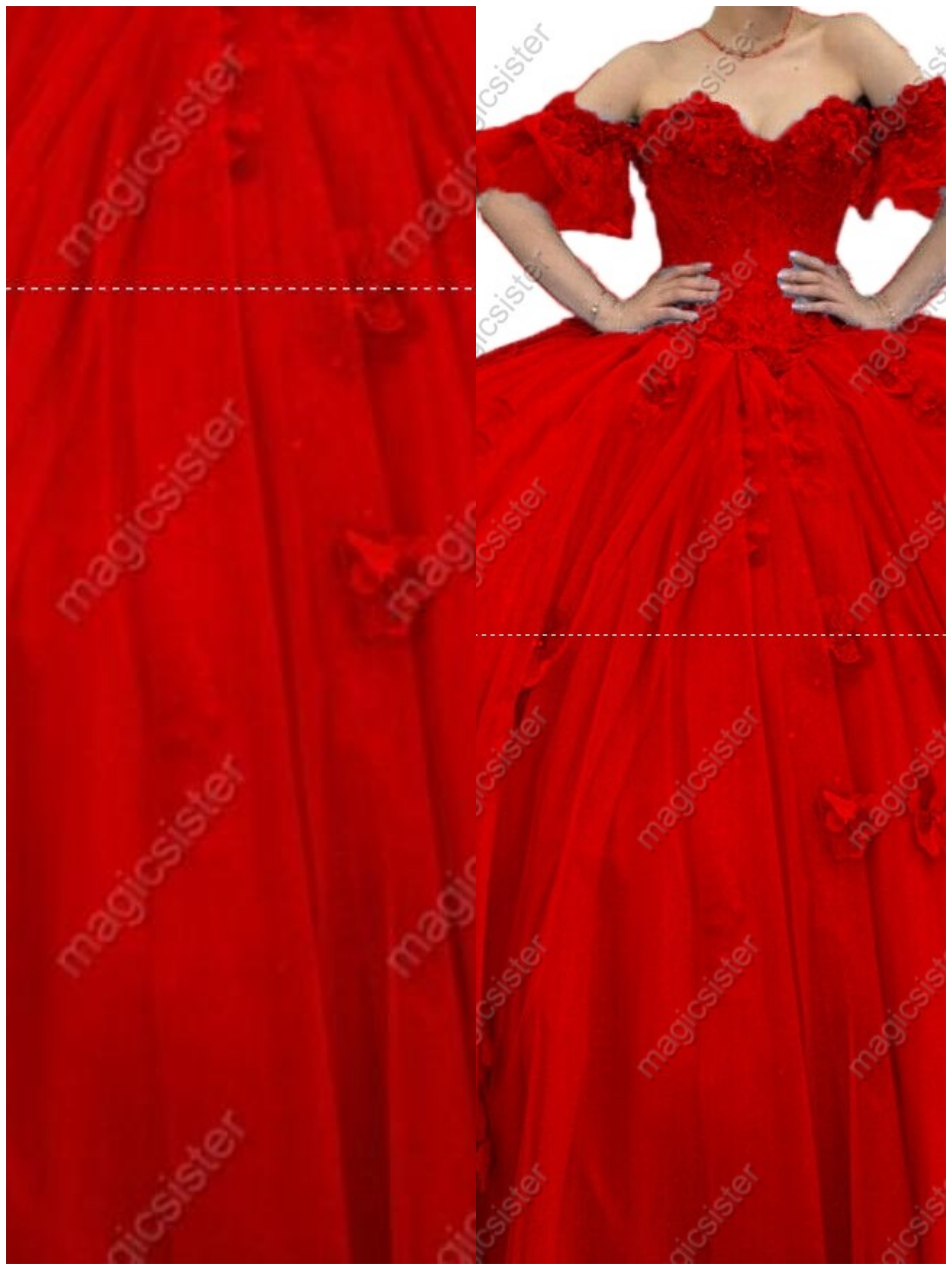 Factory Wholesale Elegant 3D Flower Quinceanera Dress