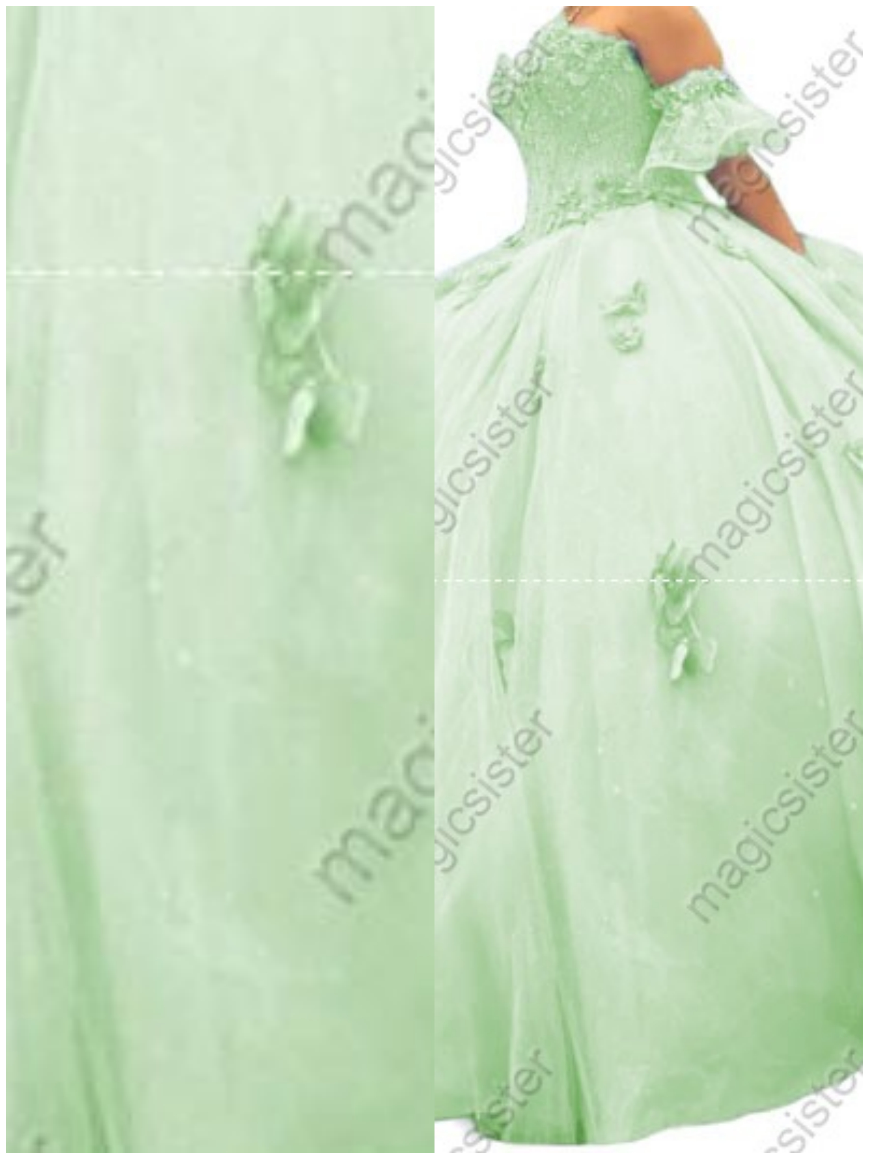 Factory Wholesale Elegant 3D Flower Quinceanera Dress