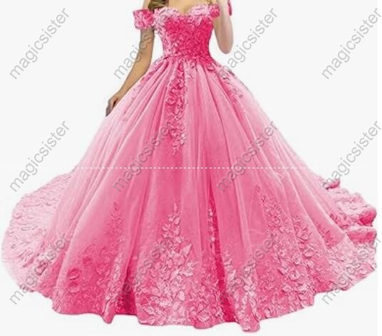 blush Beautiful luxury Hot Sale 3D Flower Lace Quinceanera Dress