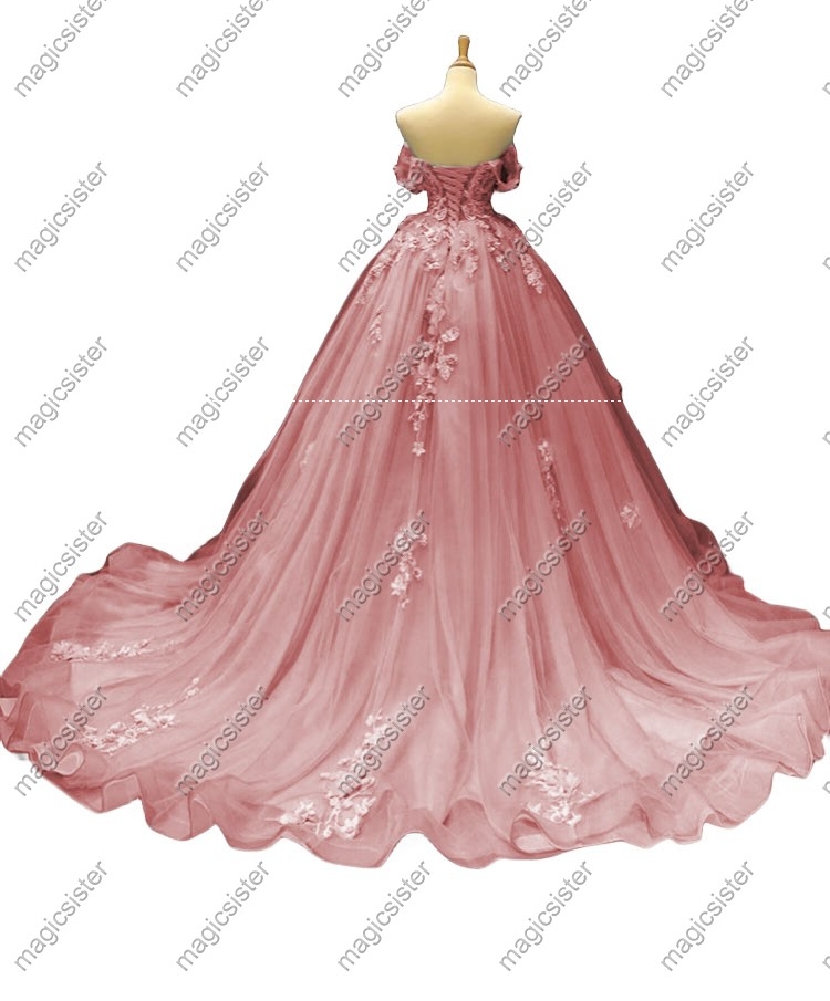 blush Factory Wholesale Off Shoulder Appliques Ball Gown Quinceanera Qress
