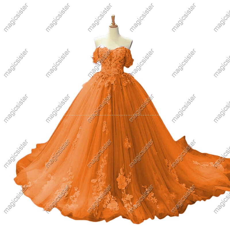 Factory Wholesale Off Shoulder Appliques Ball Gown Quinceanera Qress