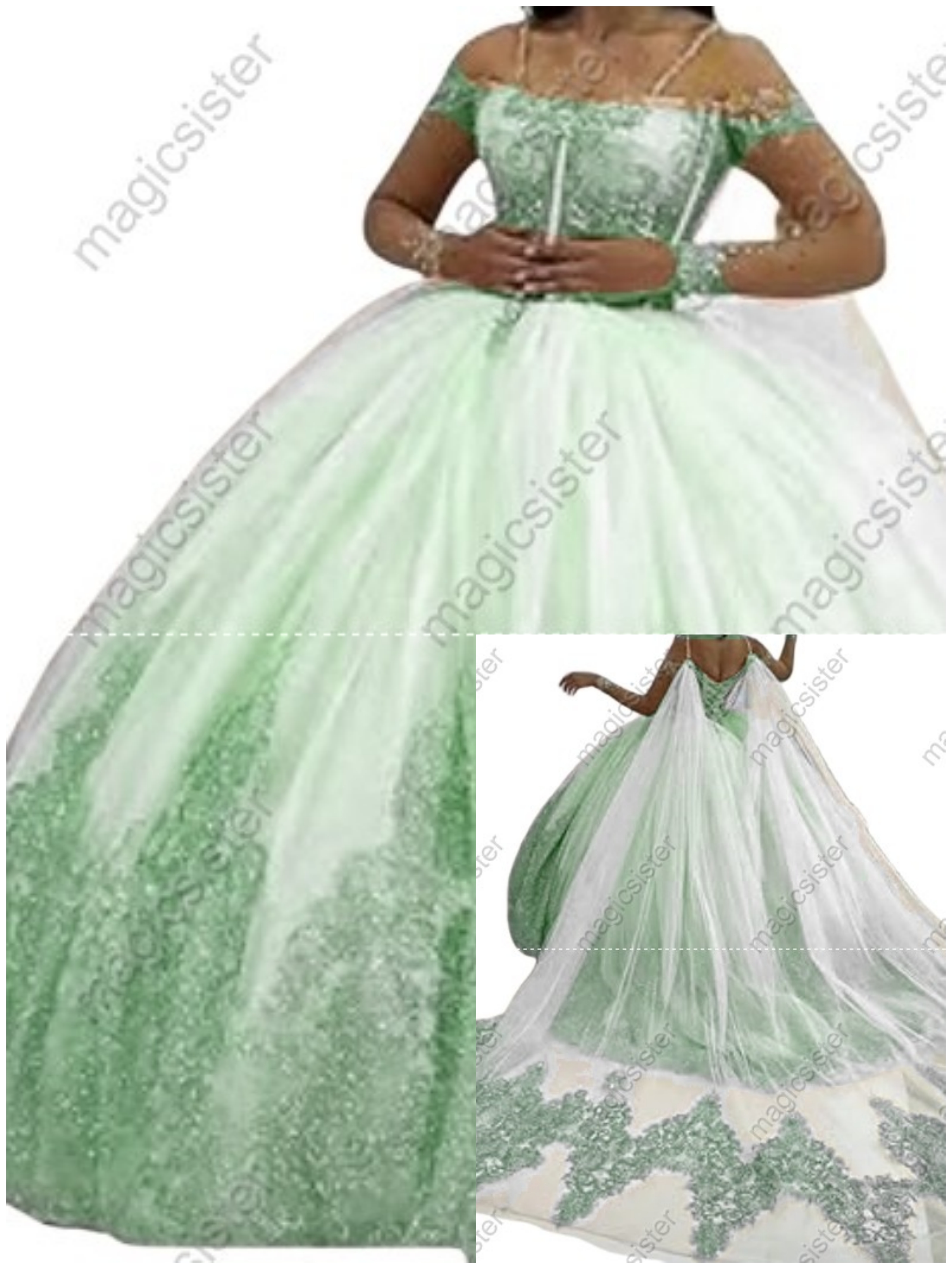 Sage Factory Wholesale Fashionable Sequins Quinceanera Dress