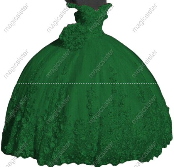 Sage Factory Wholesale Customized 3D Floral Quinceanera Dress