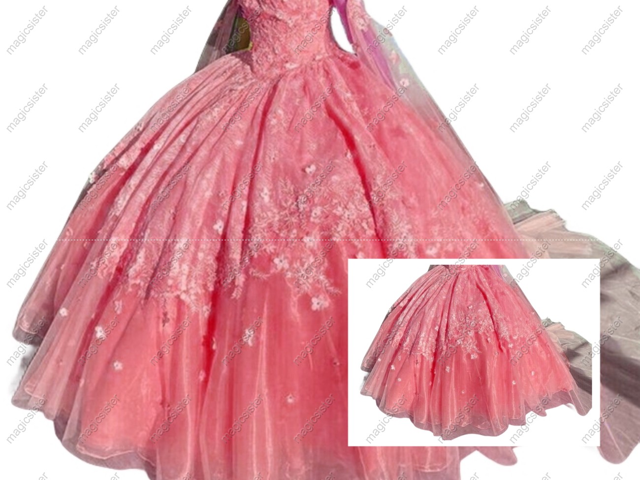 Pink 3D Flowers Green Lace Quinceañera Dress - Spaghetti Strap V-Neck Ball Gown For Pageants, Birthday, Formal Events