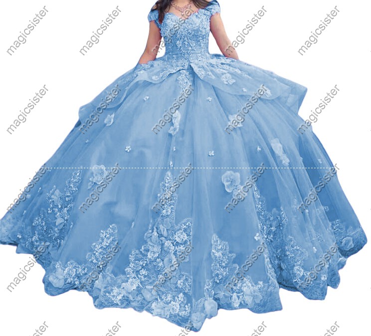 Factory wholesale Customized 3D Floral Quinceanera Dress