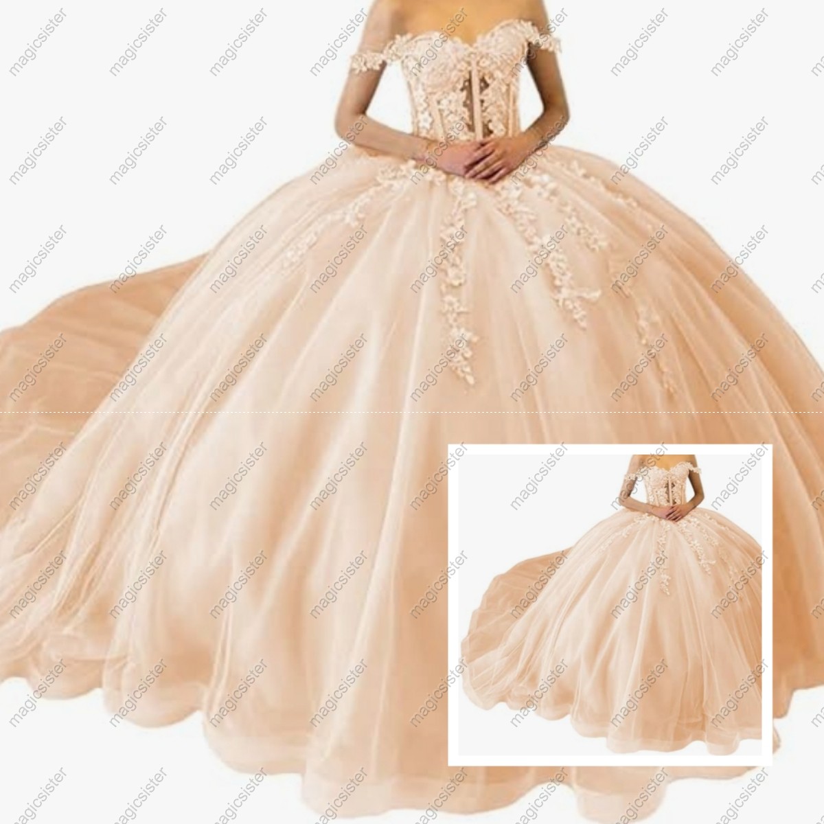 Princess Quinceanera Dresses Beaded Prom Ball Gowns