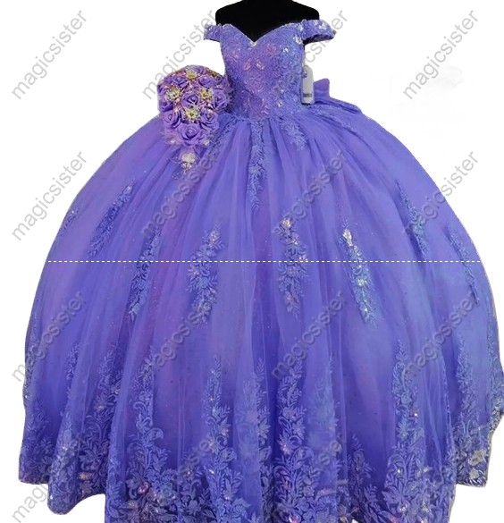 Sparkly Pretty Princess Ruffled Quinceanera Dress