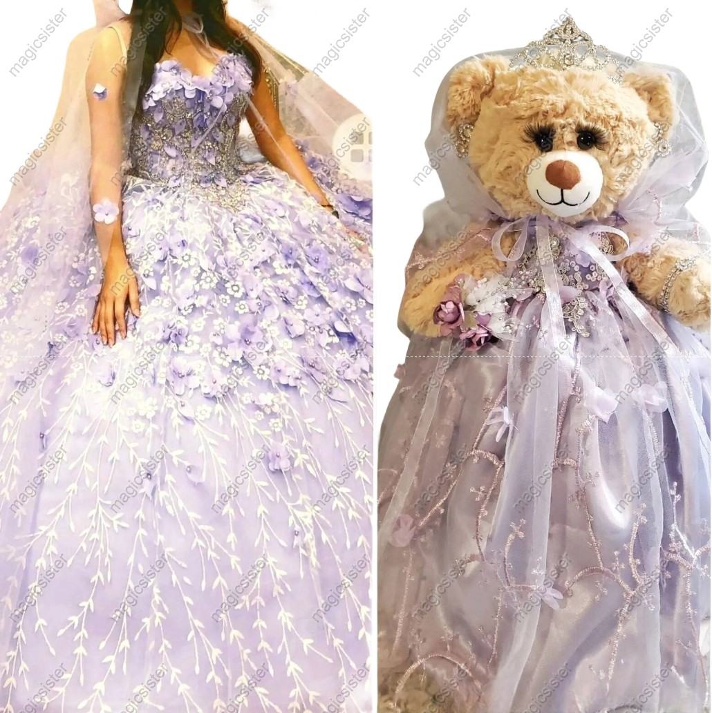 Beautiful Hotselling Matching Barbie and Bear Dress