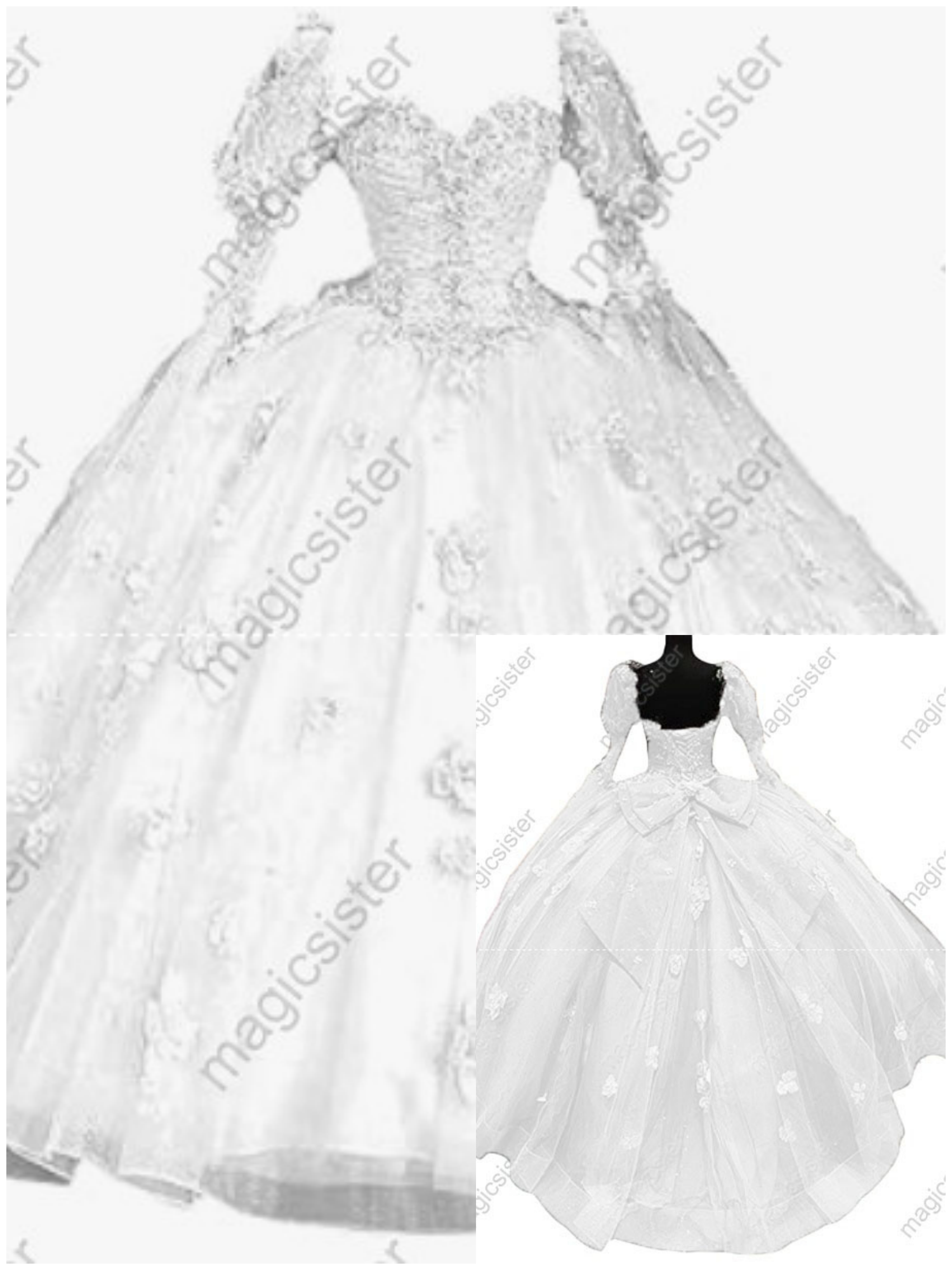 Factory Wholesale Elegant 3D Flower Quinceanera Dress