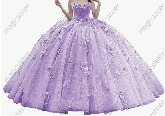 Factory Wholesale Elegant 3D Flower Quinceanera Dress