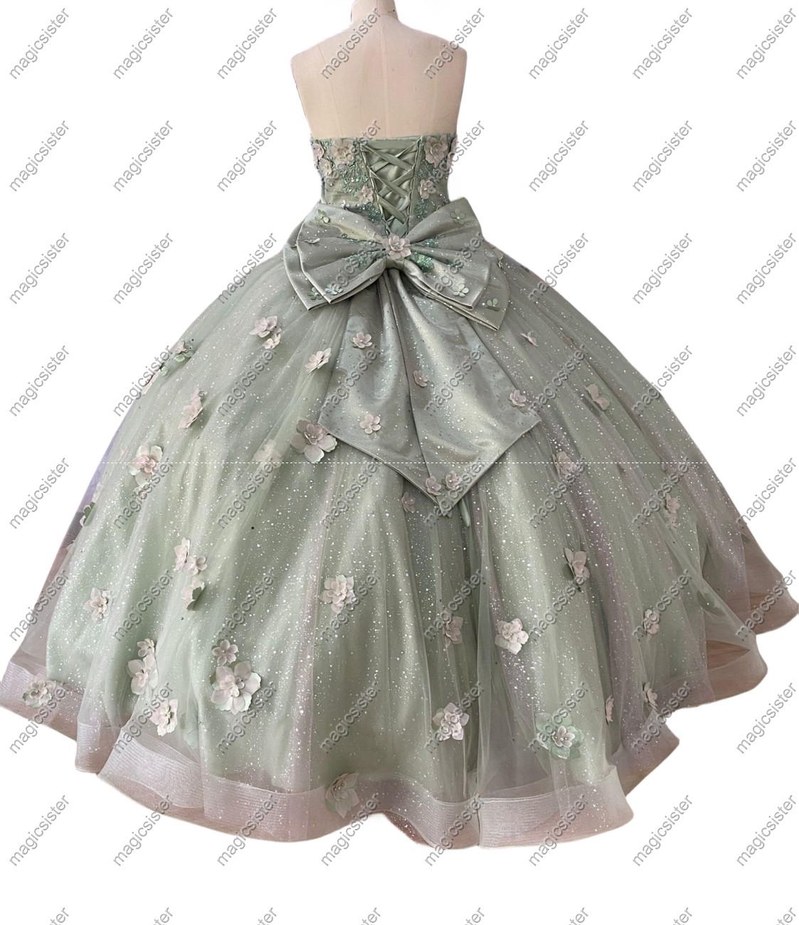 Factory Wholesale TopSelling Green System Quinceanera Dress