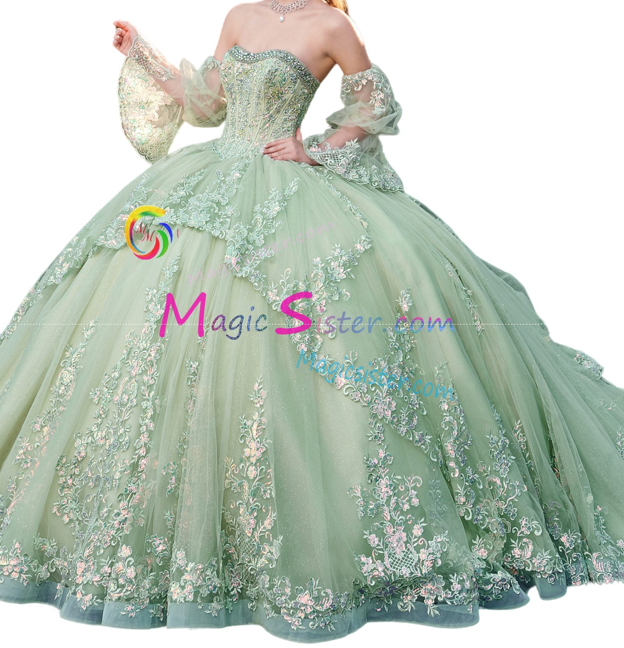 Hot Selling Sage Quinceanera Dress