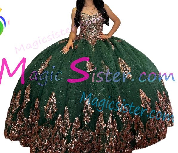 Luxury Topselling Emerald Green Quinceanera Dress