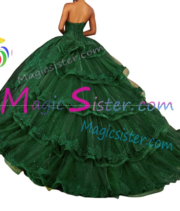 Pretty Topselling Emerald Green Quinceanera Dress