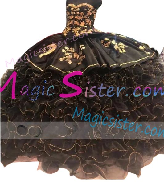 Hotselling Embroidery Charro Quinceanera Dress