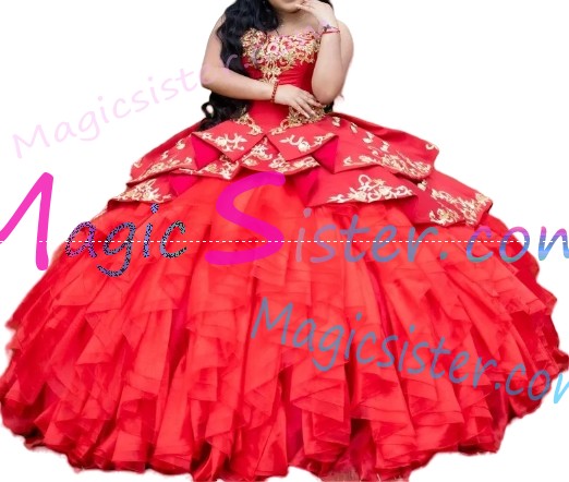 Hotselling Embroidery Charro Quinceanera Dress