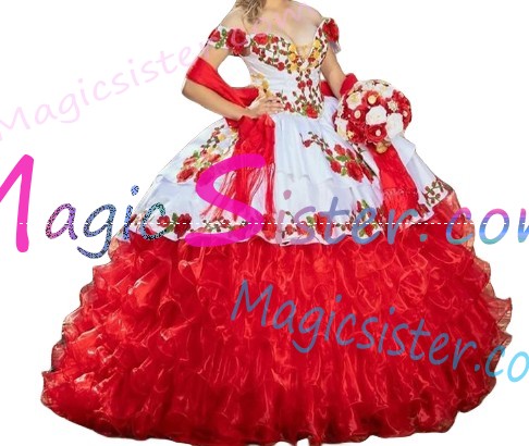 Hotselling Embroidery Charro Quinceanera Dress