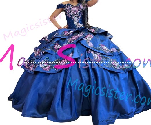 Beautiful Embroidery Charro Quinceanera Dress