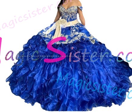 Beautiful Embroidery Charro Quinceanera Dress