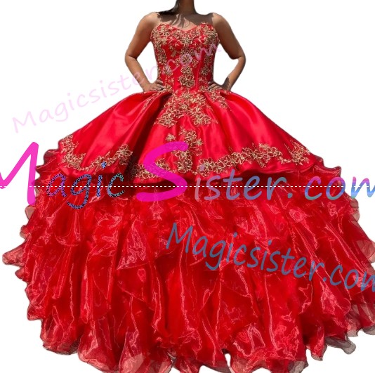 Hotselling Embroidery Charro Quinceanera Dress