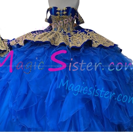 Hotselling Embroidery Charro Quinceanera Dress