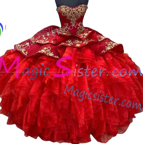 Hotselling Embroidery Charro Quinceanera Dress