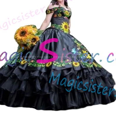 Hotselling Embroidery Charro Quinceanera Dress