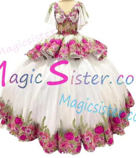 Hotselling Embroidery Charro Quinceanera Dress