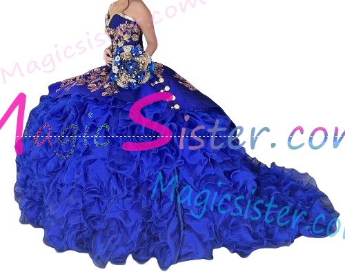 Hotselling Embroidery Charro Quinceanera Dress