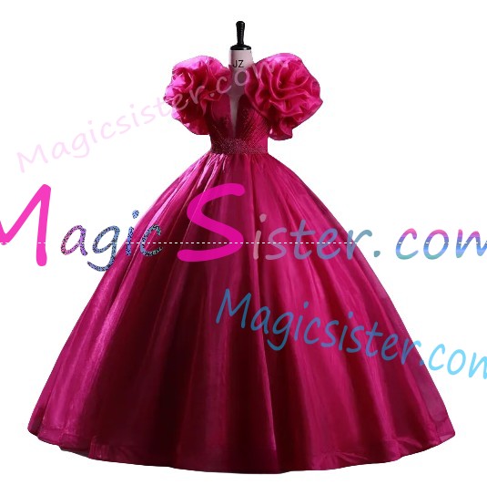 Factory Wholesale Topselling Fushsia Quinceanera Dress