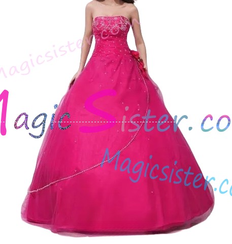 Hotselling Fushsia Quinceanera Dress