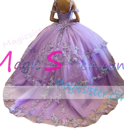 Hotselling New Style Butterfly Quinceanera Dress