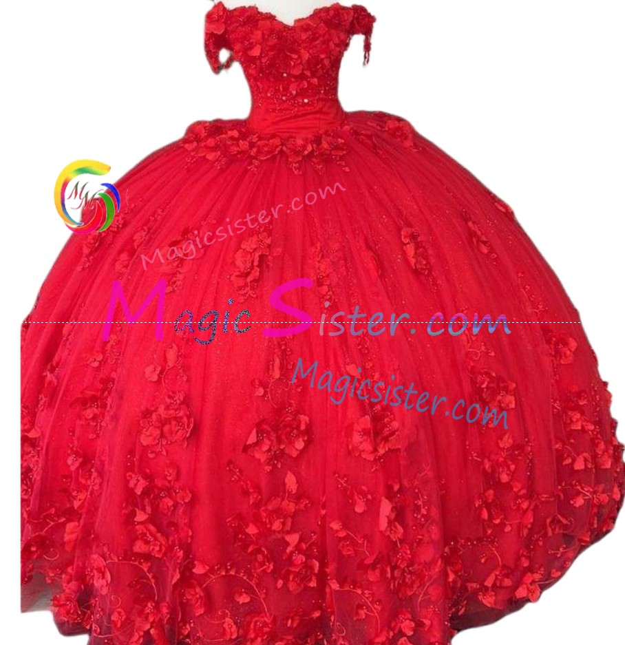 Red Luxurious Elegant Fashionable Quinceanera Dress