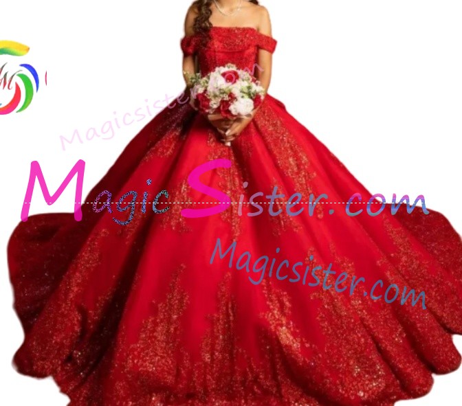 Red Luxurious Elegant Fashionable Quinceanera Dress