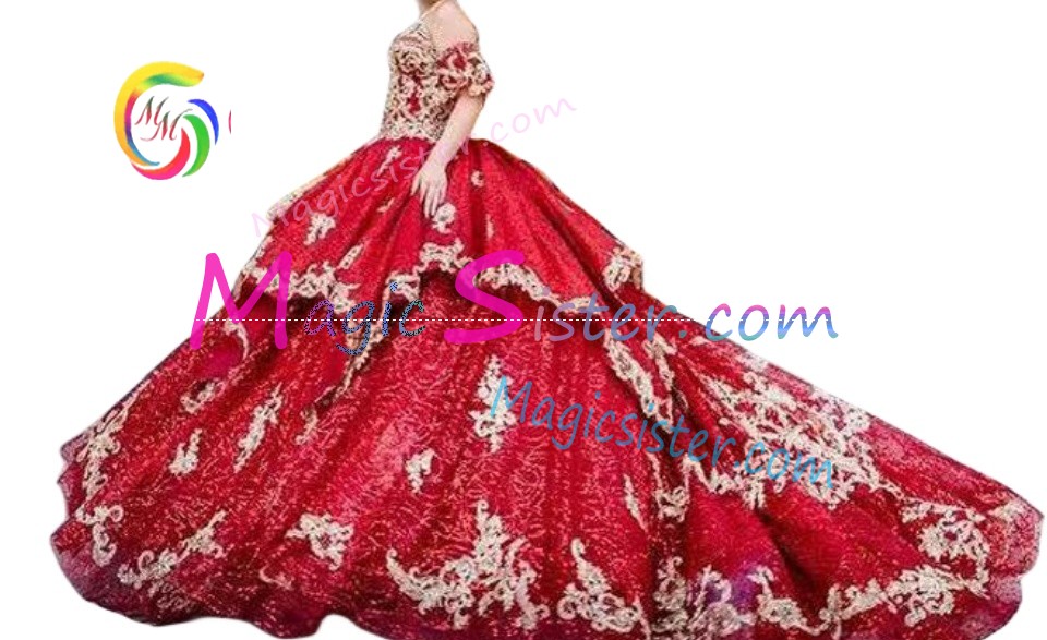 Red Luxurious Elegant Fashionable Quinceanera Dress