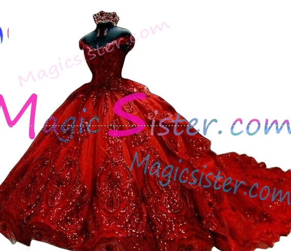 Red Luxurious Elegant Fashionable Quinceanera Dress