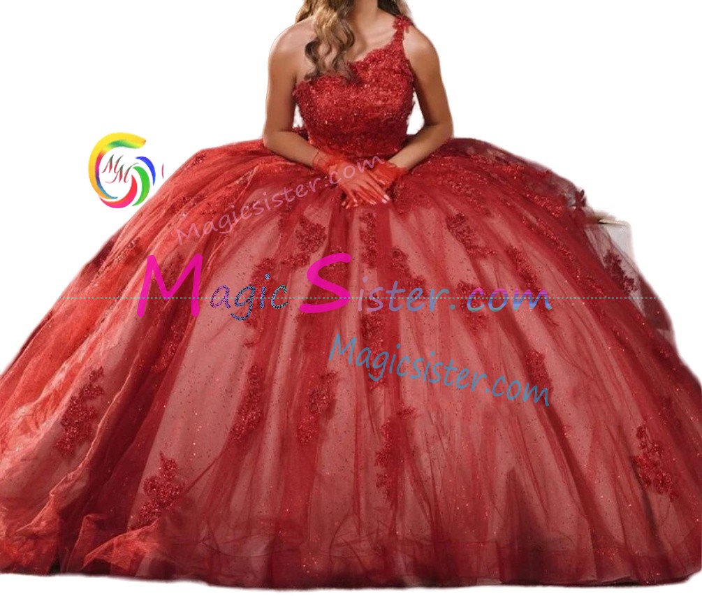 Red Luxurious Elegant Fashionable Quinceanera Dress