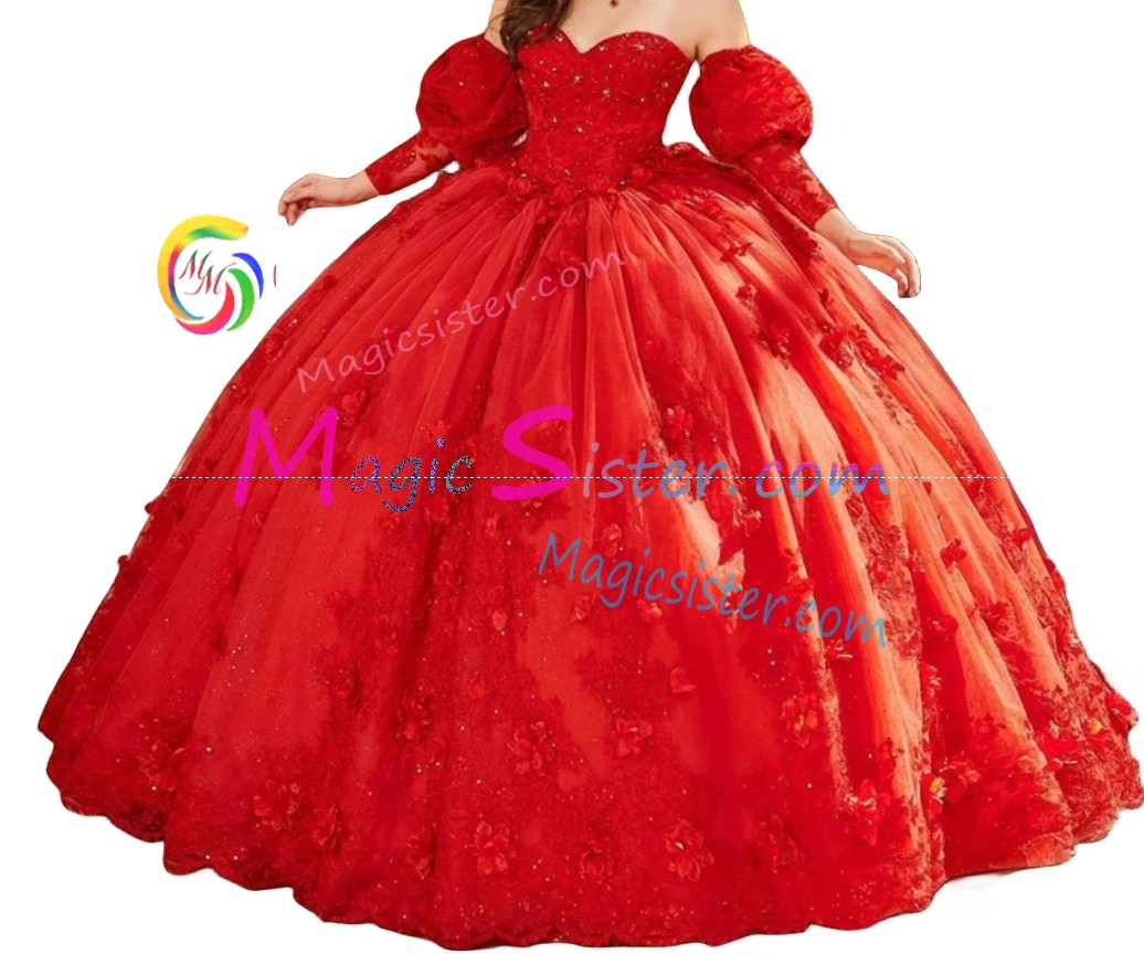 Topselling Luxurious Elegant Fashionable Red Quinceanera Dress